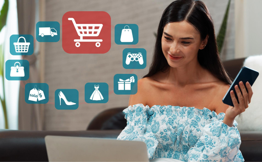 a picture showing how you can be rewarded when shopping online